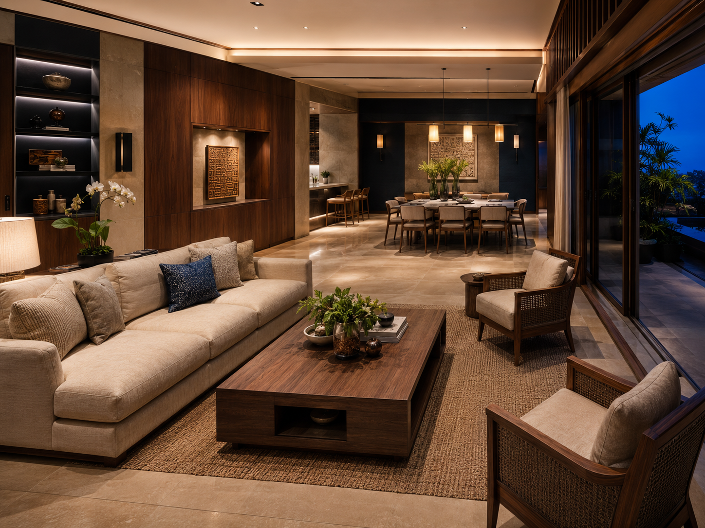 Warm modern living